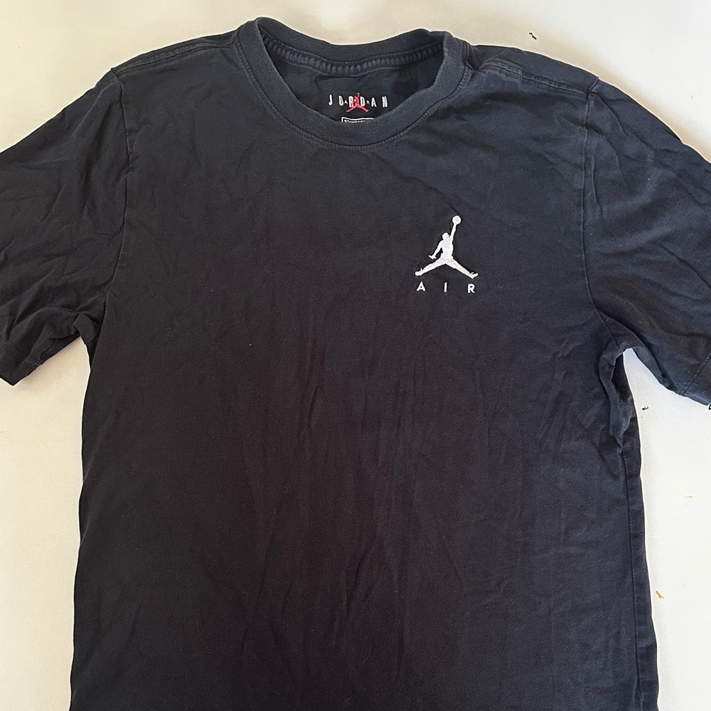 Jordan Black Tee with White Logo